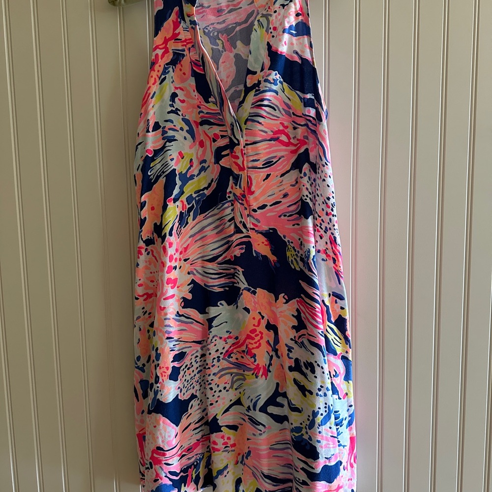 Lilly Pulitzer Pink and Blue Abstract Dress